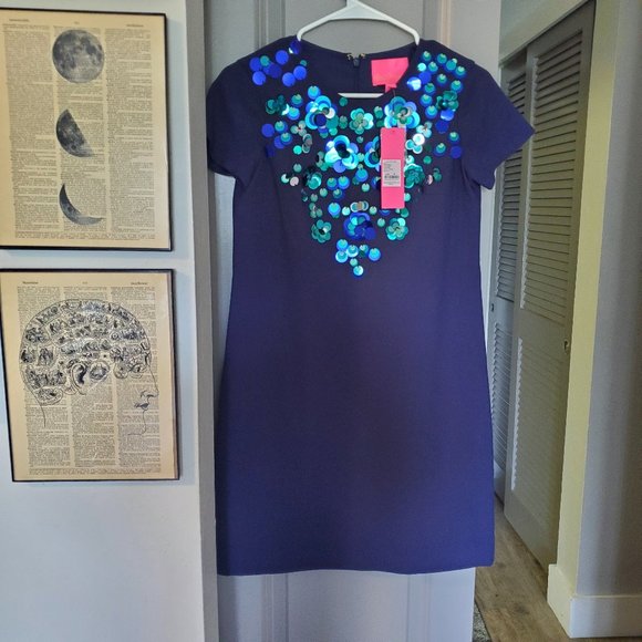 NWT Lilly Pulitzer Havyn Embellished Shift Dress - Picture 3 of 5